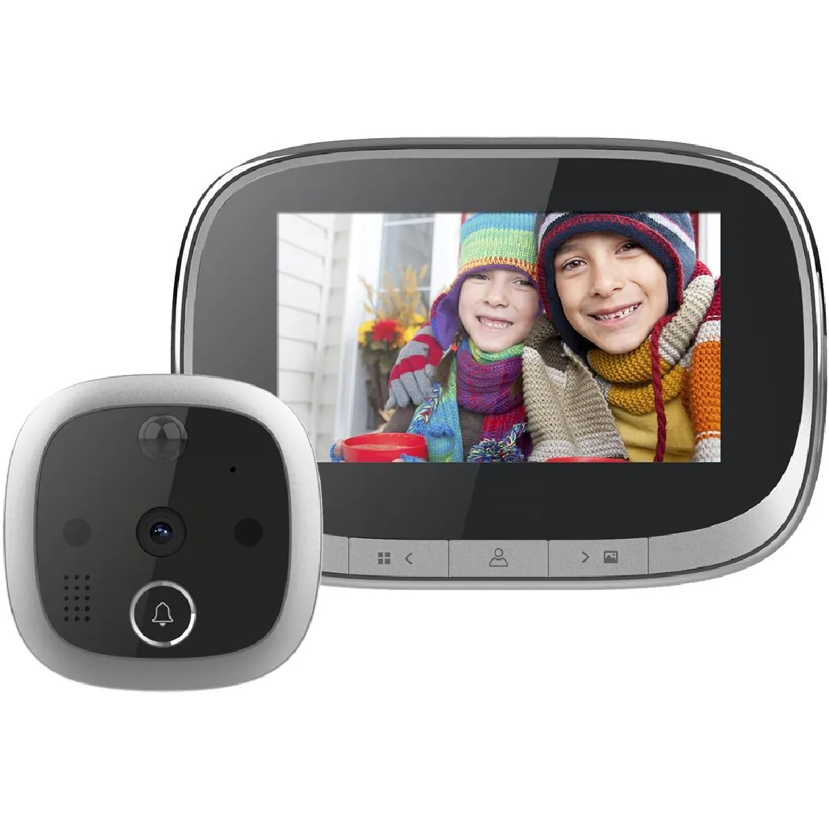 YONIS - Interphone Vidéo HD - 1.0MP - Écran 4.3" - 32 Go - Argent - Image 2