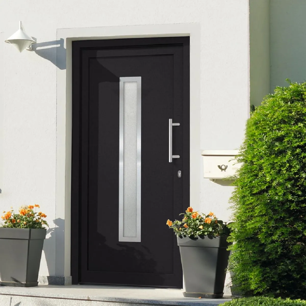 Vidaxl Porte d'entrée anthracite 98x208 cm - vue 3