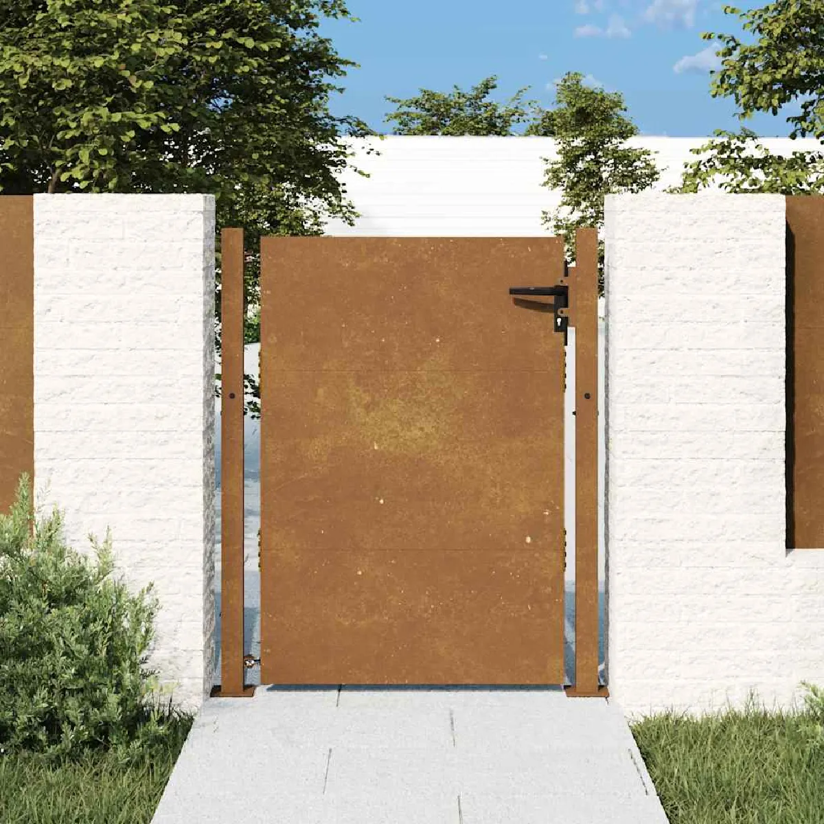 vidaXL Portail 105x105 cm Corten - vue 2