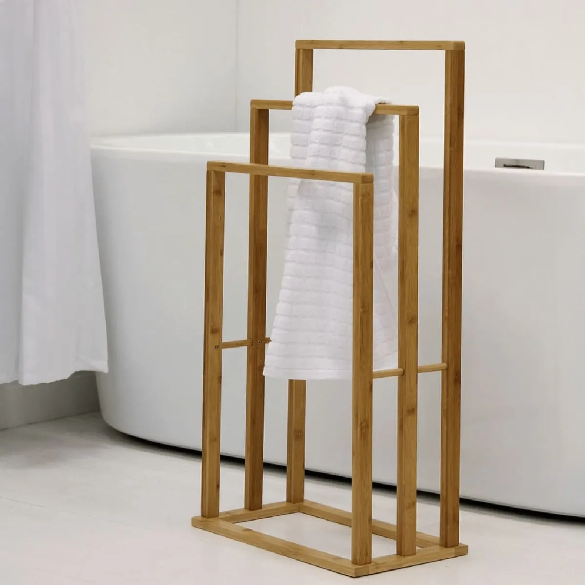 Bathroom Solutions Marron Porte-Serviette Bambou