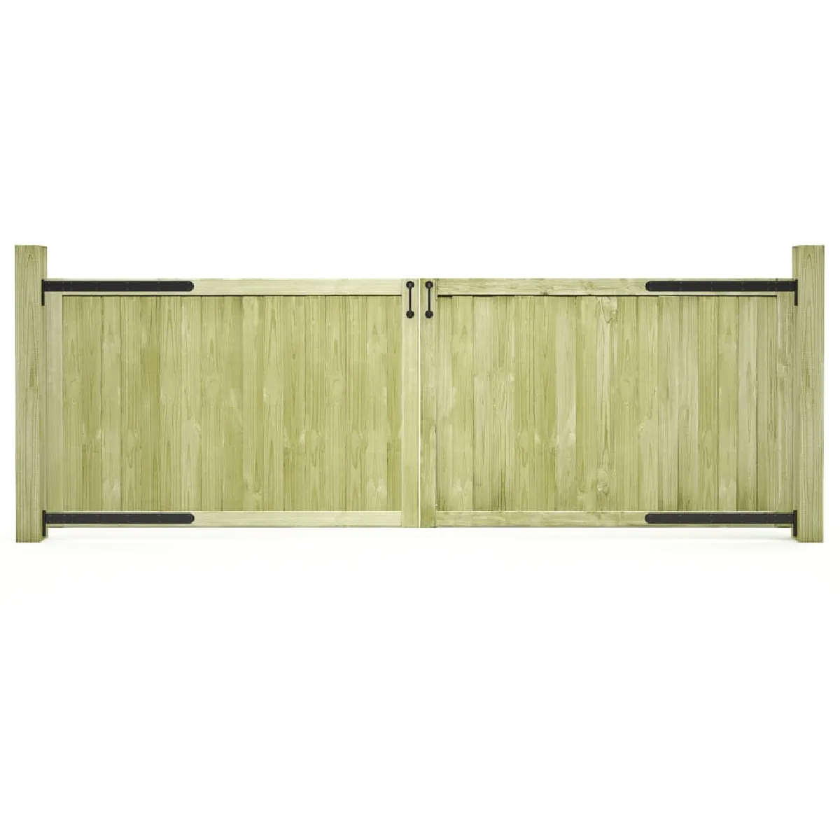 vidaXL Portillons de jardin 2 pcs bois de pin 300 x 100 cm - vue 2