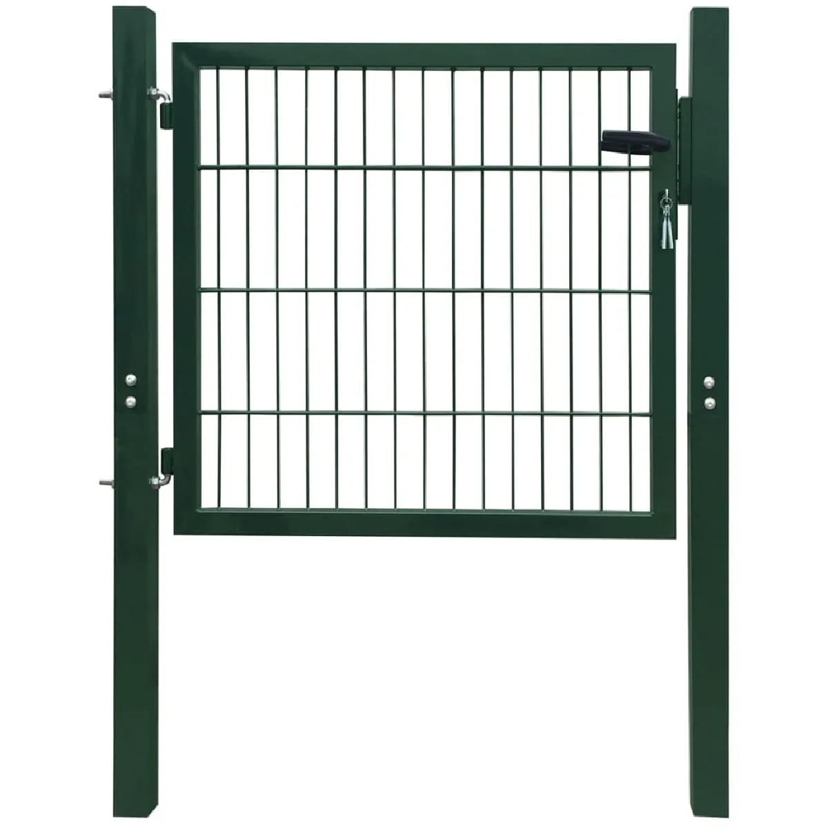 Vidaxl Portillon 100x100 cm Acier Vert Portail Porte de Clôture de Jardin 142028