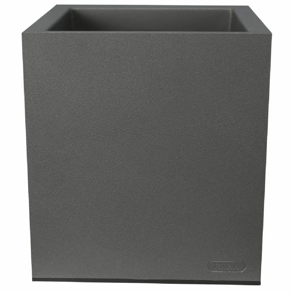 RIVIERA - Pot de fleurs carré - 30 cm - Gris - Image 3