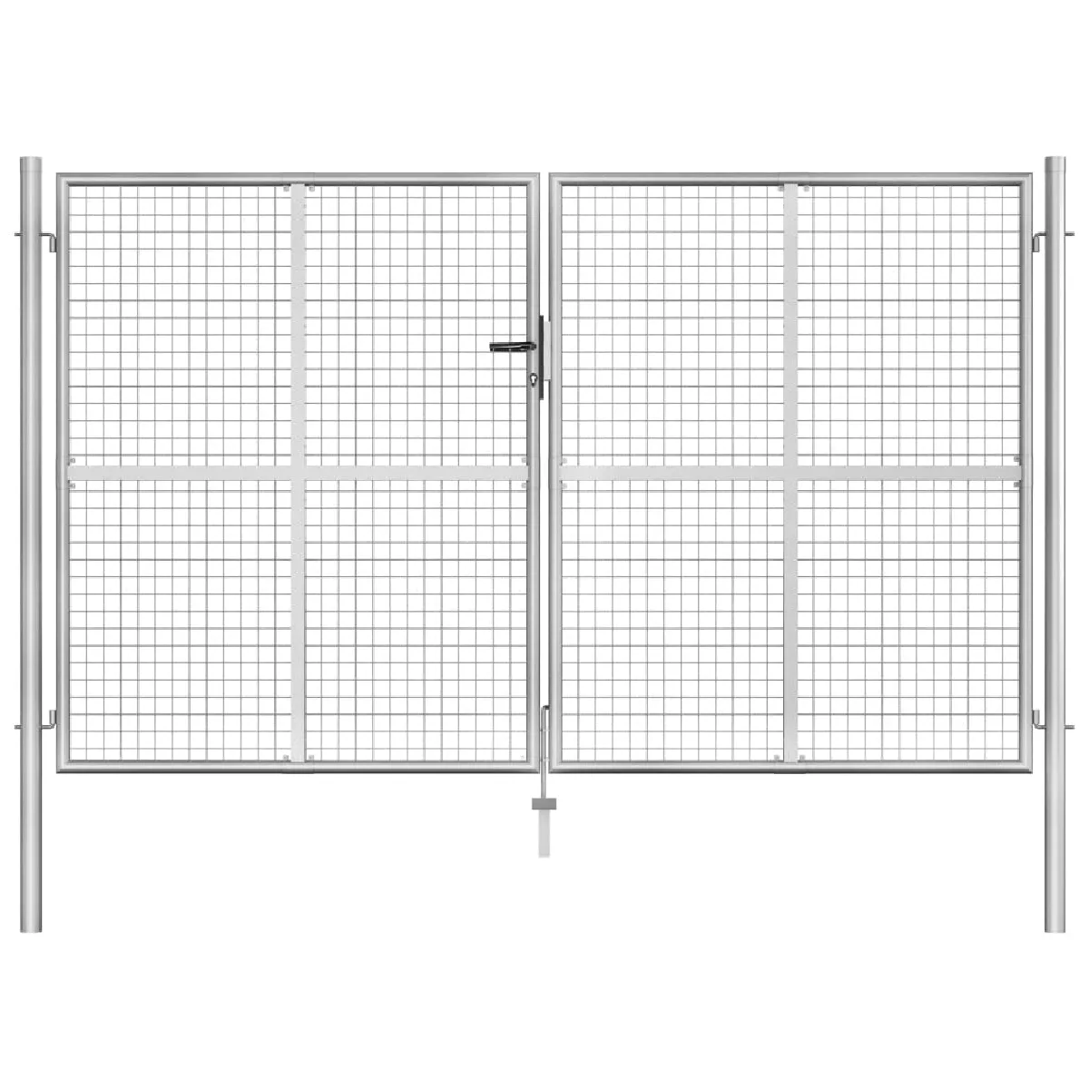 vidaXL Porte de jardin acier galvanisé - vue 2