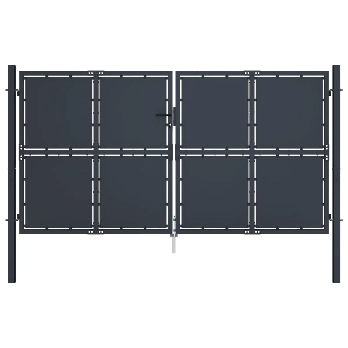 VIDAXL Portail de jardin acier 300x125 cm - vue 4