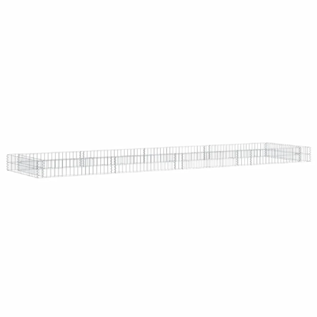 vidaXL Lit Surélevé à Gabion Jardinière à Gabion Patio Terrasse Jardin Extérieur Parterre de Fleurs Plantes Acier Galvanisé 151314 - vue 2