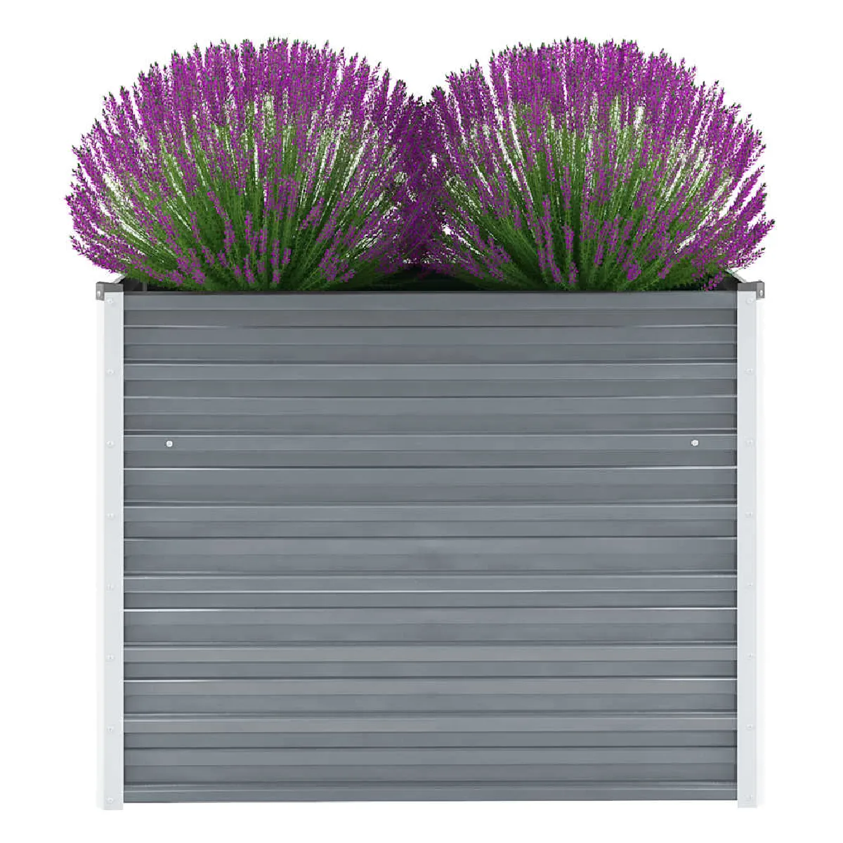 vidaXL Lit Surélevé Acier Galvanisé 100x40x77 cm Jardinière Pot de Fleurs 44852 - vue 2