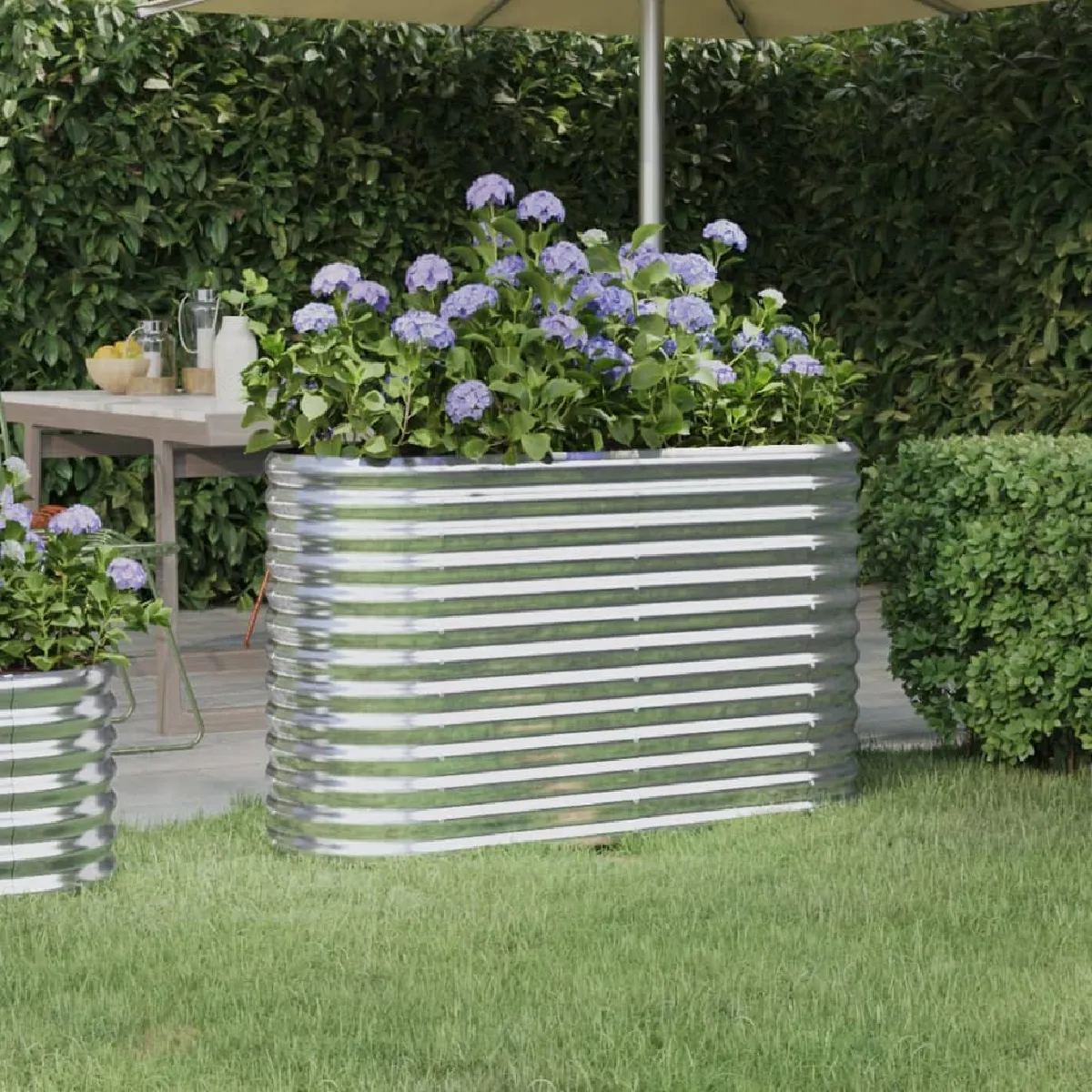 vidaXL Lit surélevé de jardin - Argenté