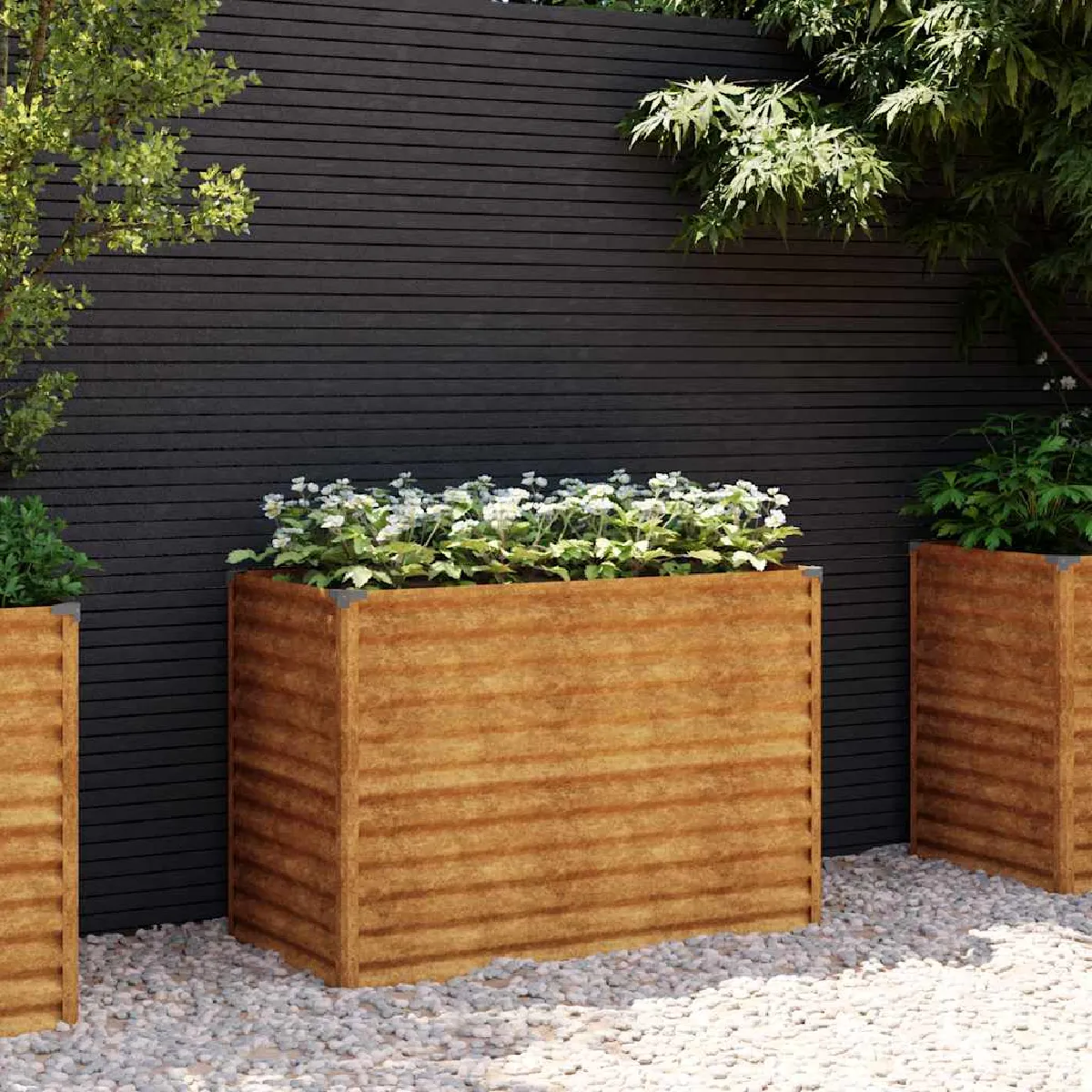 vidaXL Lit surélevé de jardin Acier corten - vue 5