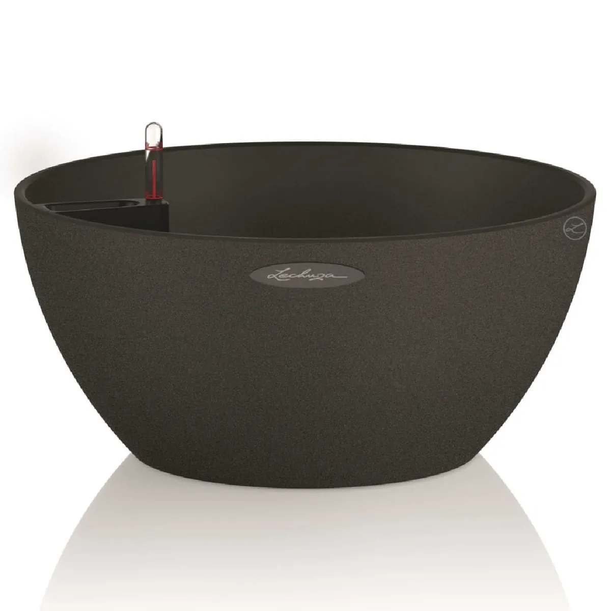 Lechuza Noir Jardinière Cubeto Stone Graphite