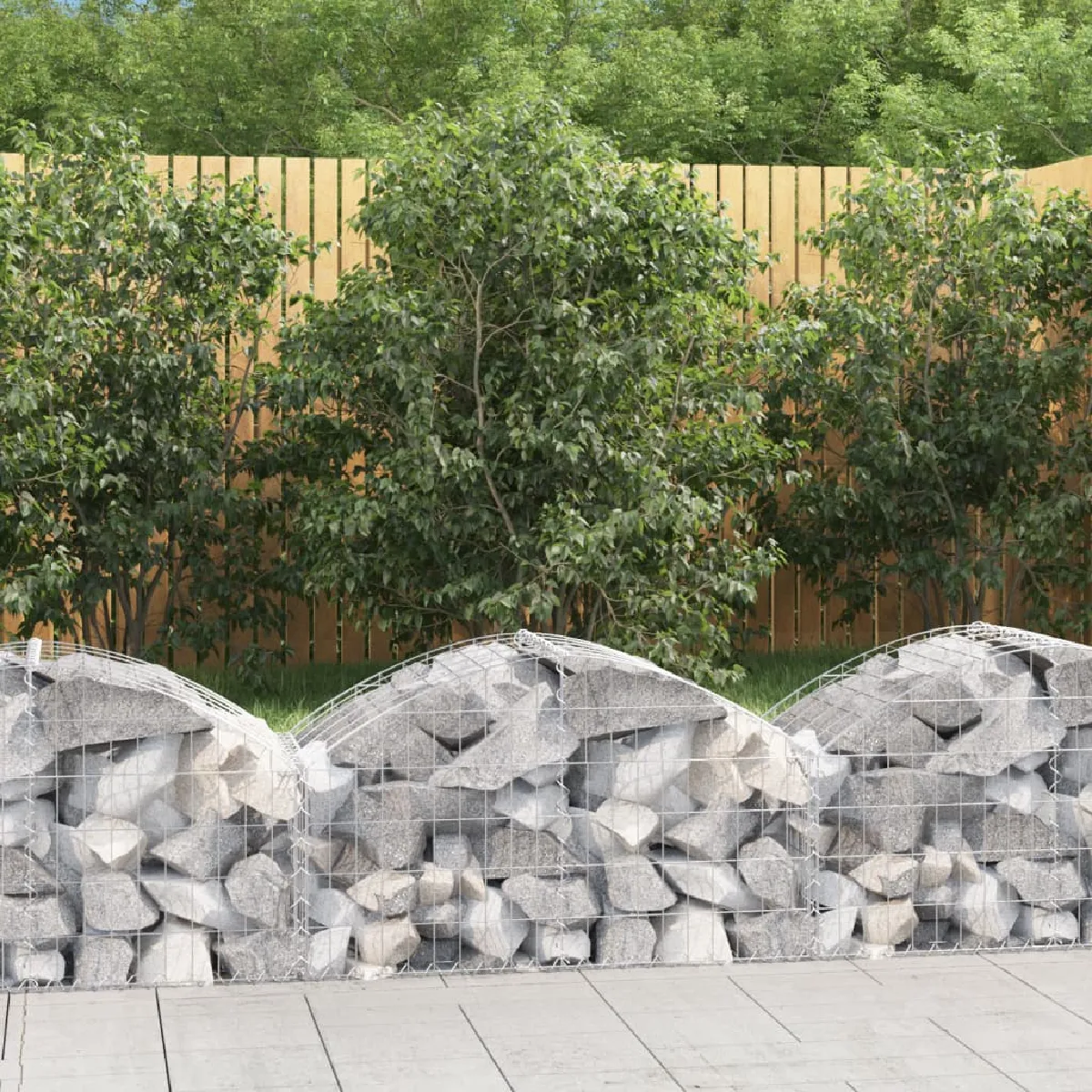 vidaXL Panier de gabion arqué