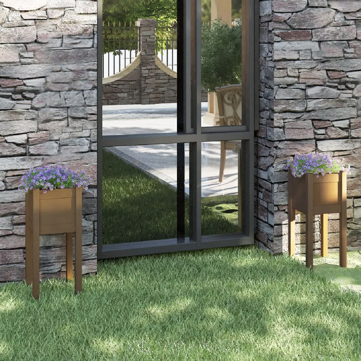 Vidaxl Jardinières 2 Pcs Pin Massif
