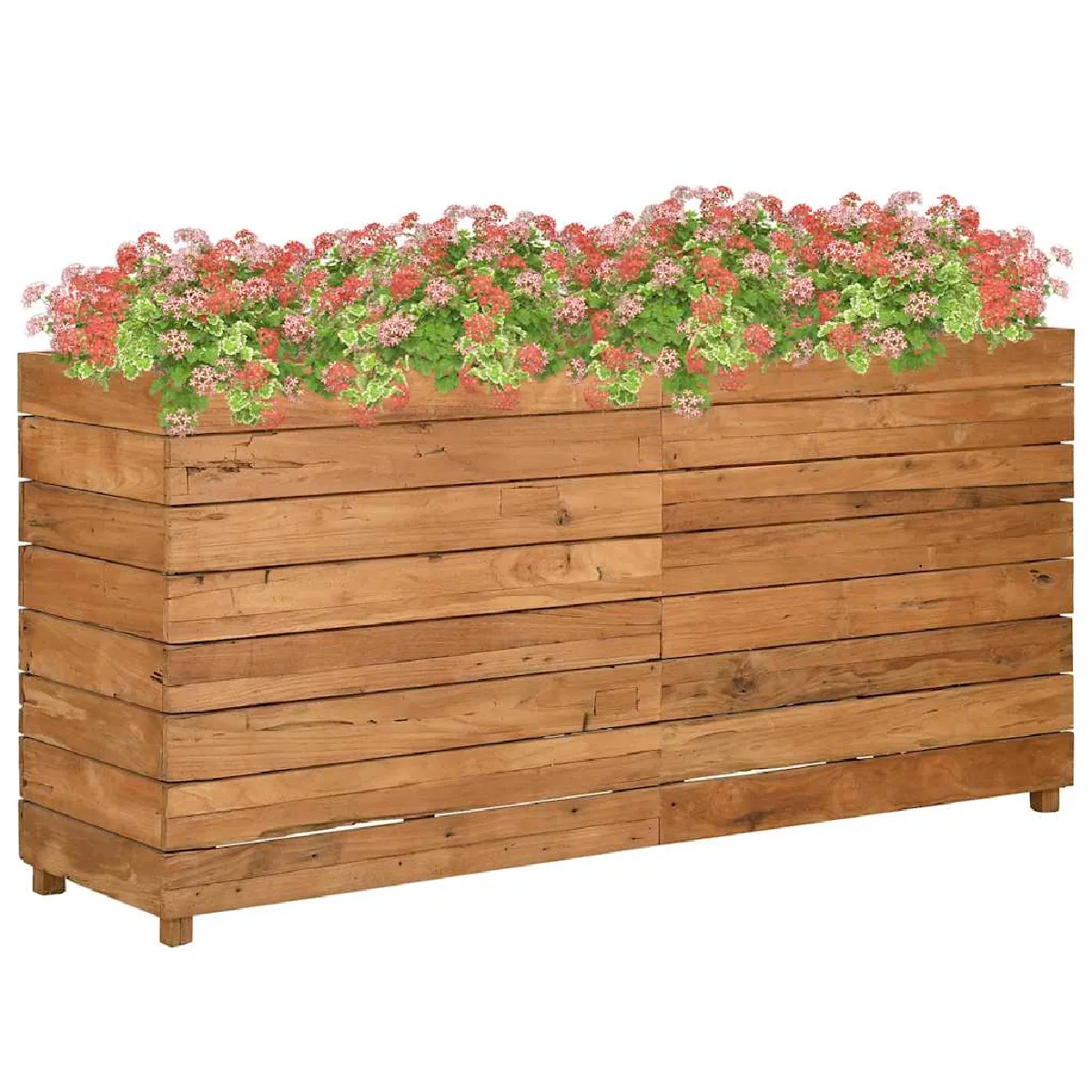 vidaXL Lit surélevé 150x40x72 cm - Teck recyclé