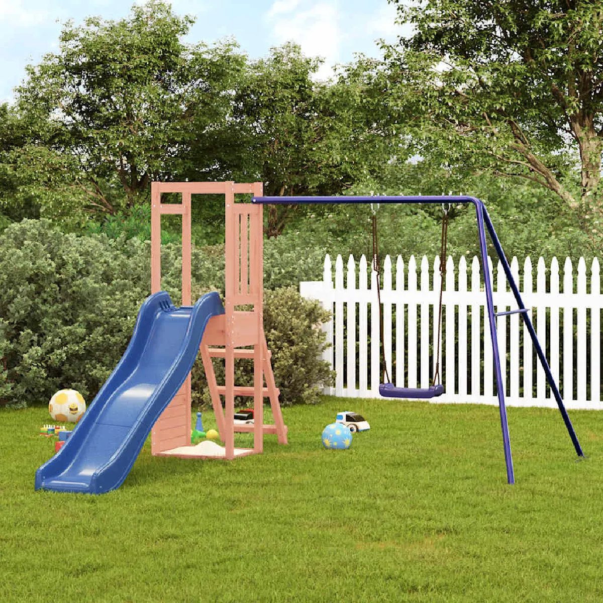 vidaXL Aire de jeux bois massif douglas