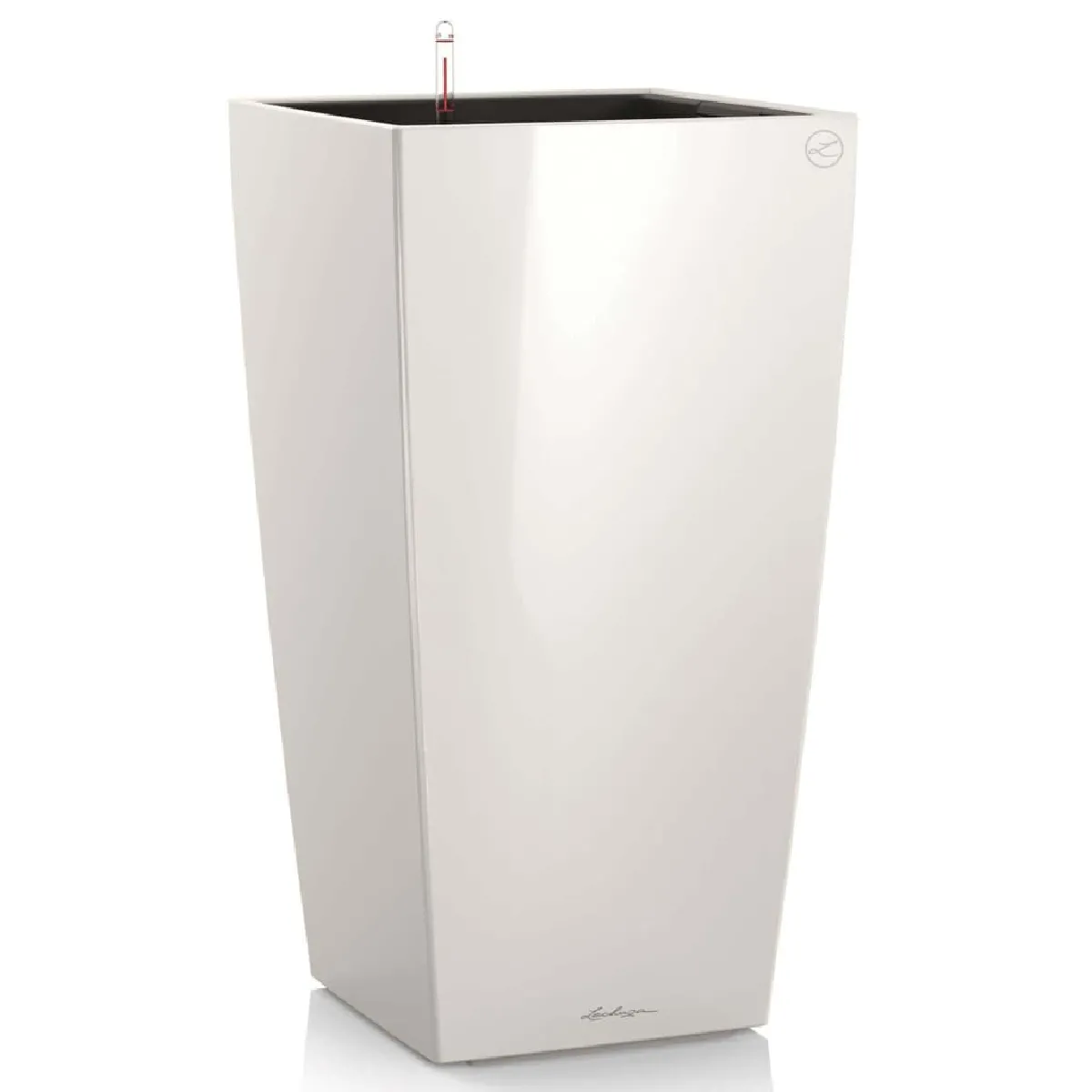 LECHUZA  Jardini&egrave;re Cubico 30 ALL-IN-ONE Blanc haute brillance 18181