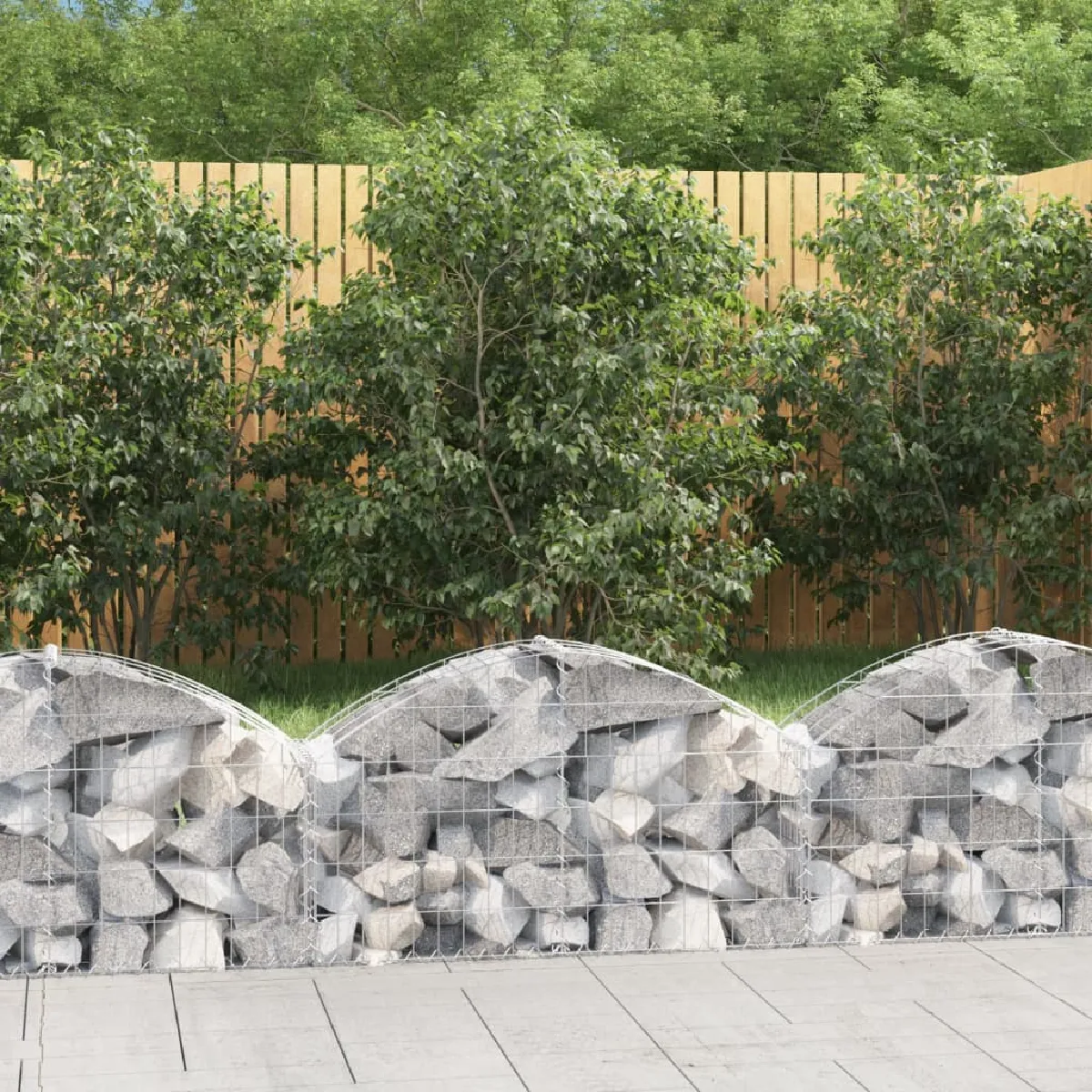 Vidaxl Panier de gabions arqué - vue 3