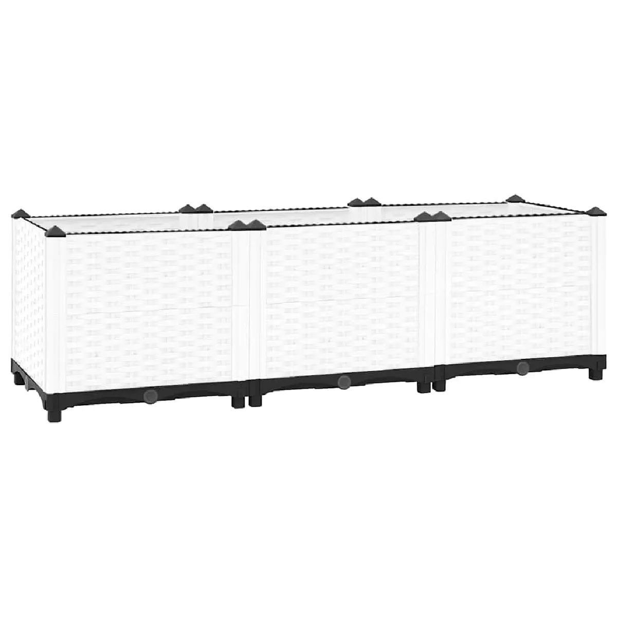 Non Communiqué Blanc Lit Surélevé 120X40x38 Cm Polypropylène - Image 3