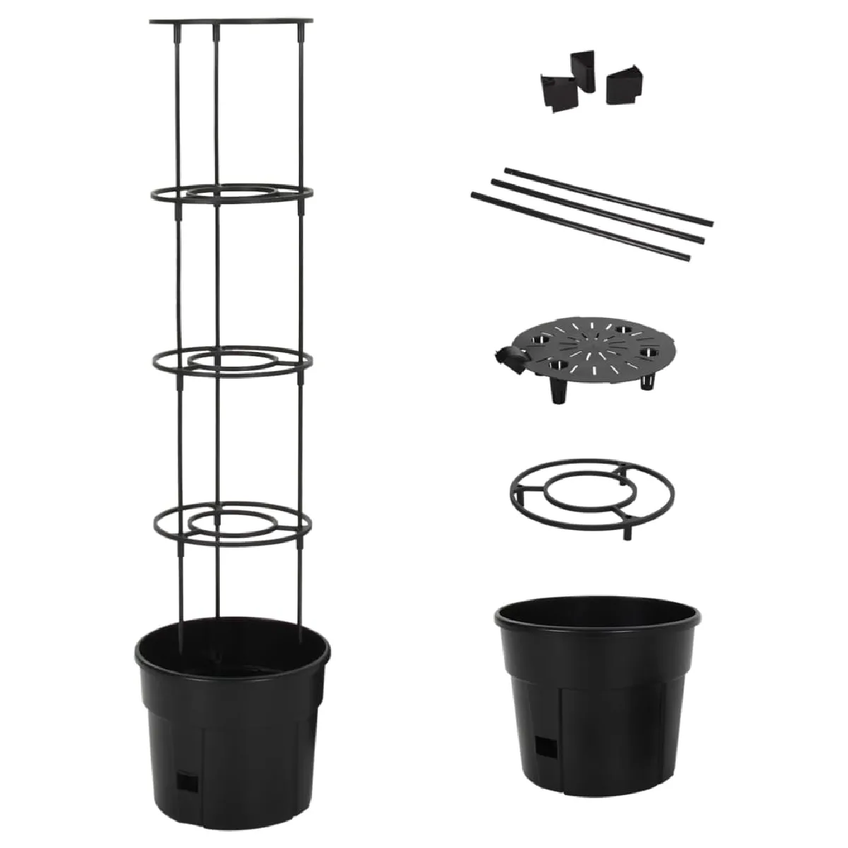 152209 vidaXL Jardinière à tomate Ø29 5x115 cm Polypropylène - vue 2