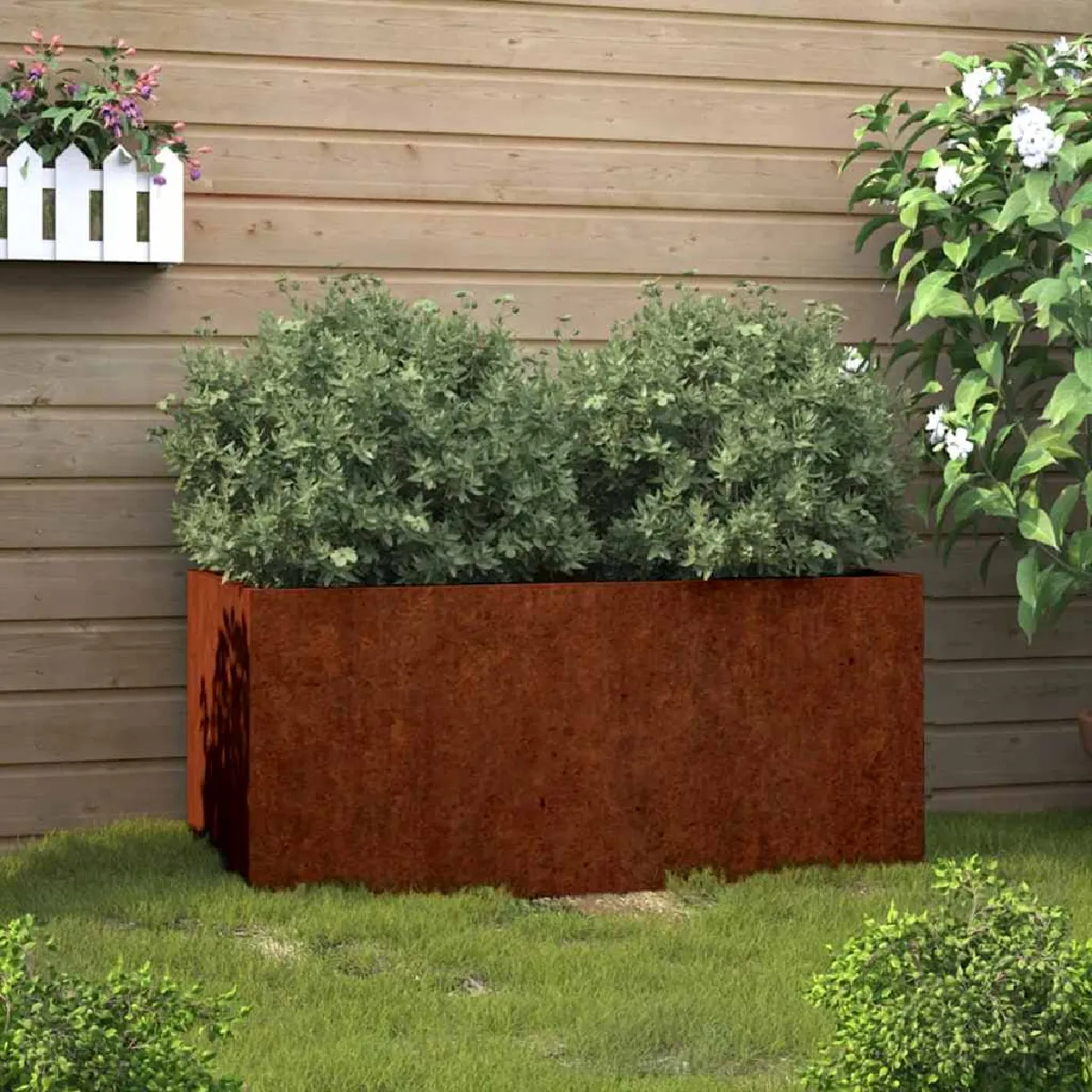 vidaXL Jardinière Pot de Fleurs de Jardin Bac à Plantes de Terrasse Boîte de Plantation d'Extérieur pour Légumes Herbes 821556