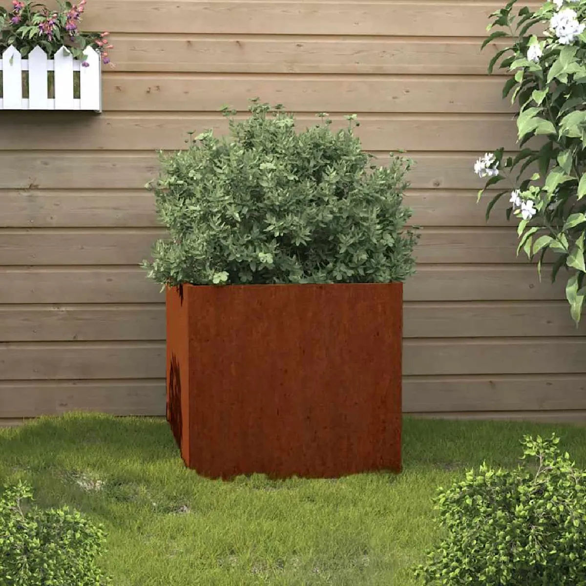 vidaXL Jardinière 32x27 5x75 cm acier corten 821553 - vue 2