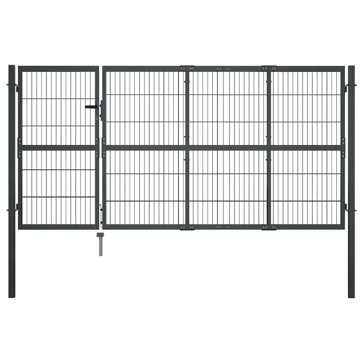 vidaXL Portillon avec poteaux 350x120 cm