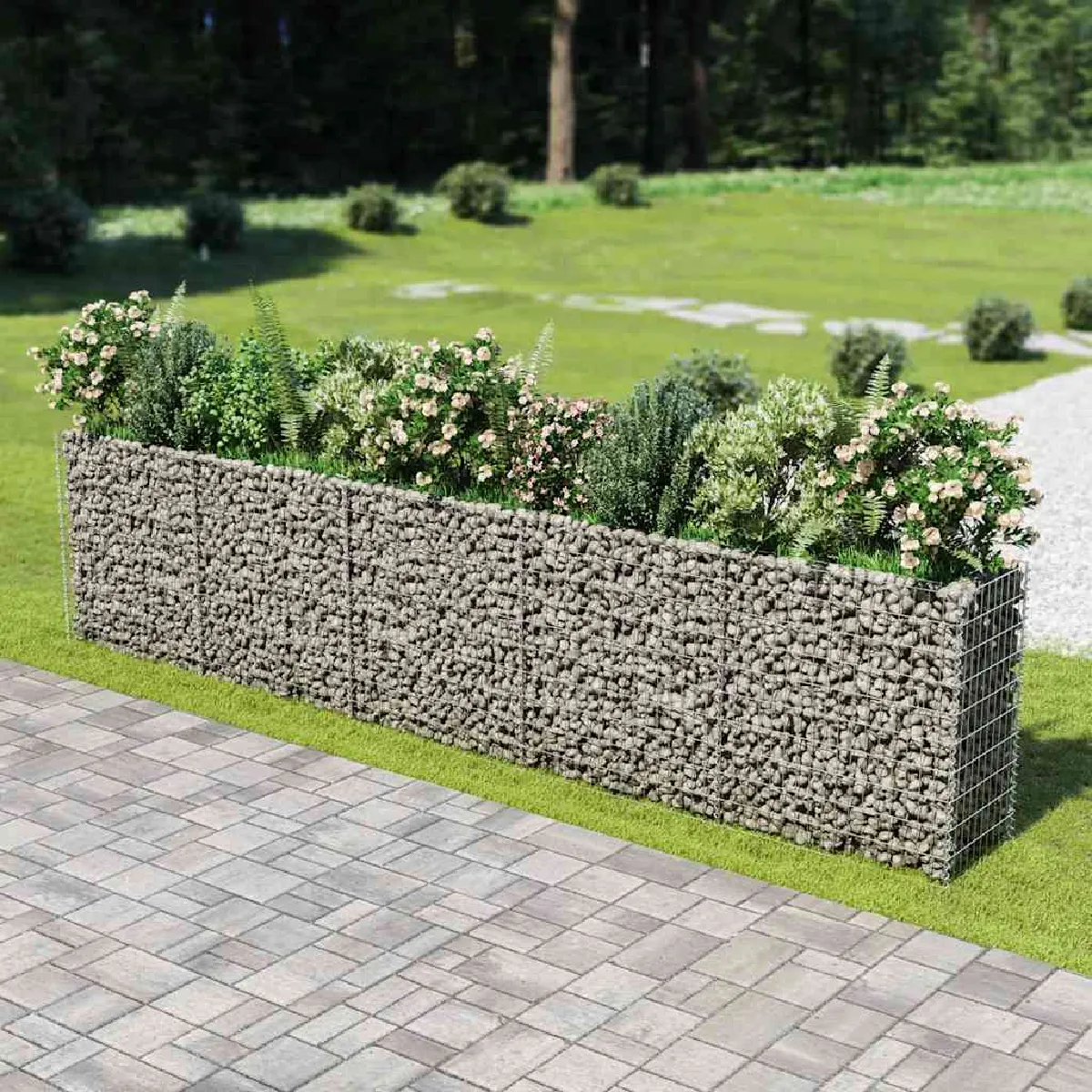vidaXL Lit surélevé à gabion 450 cm - vue 2