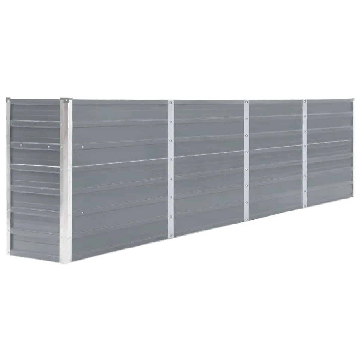 Vidaxl Gris Jardinière 320X40x77 Cm Acier Galvanisé - Image 3