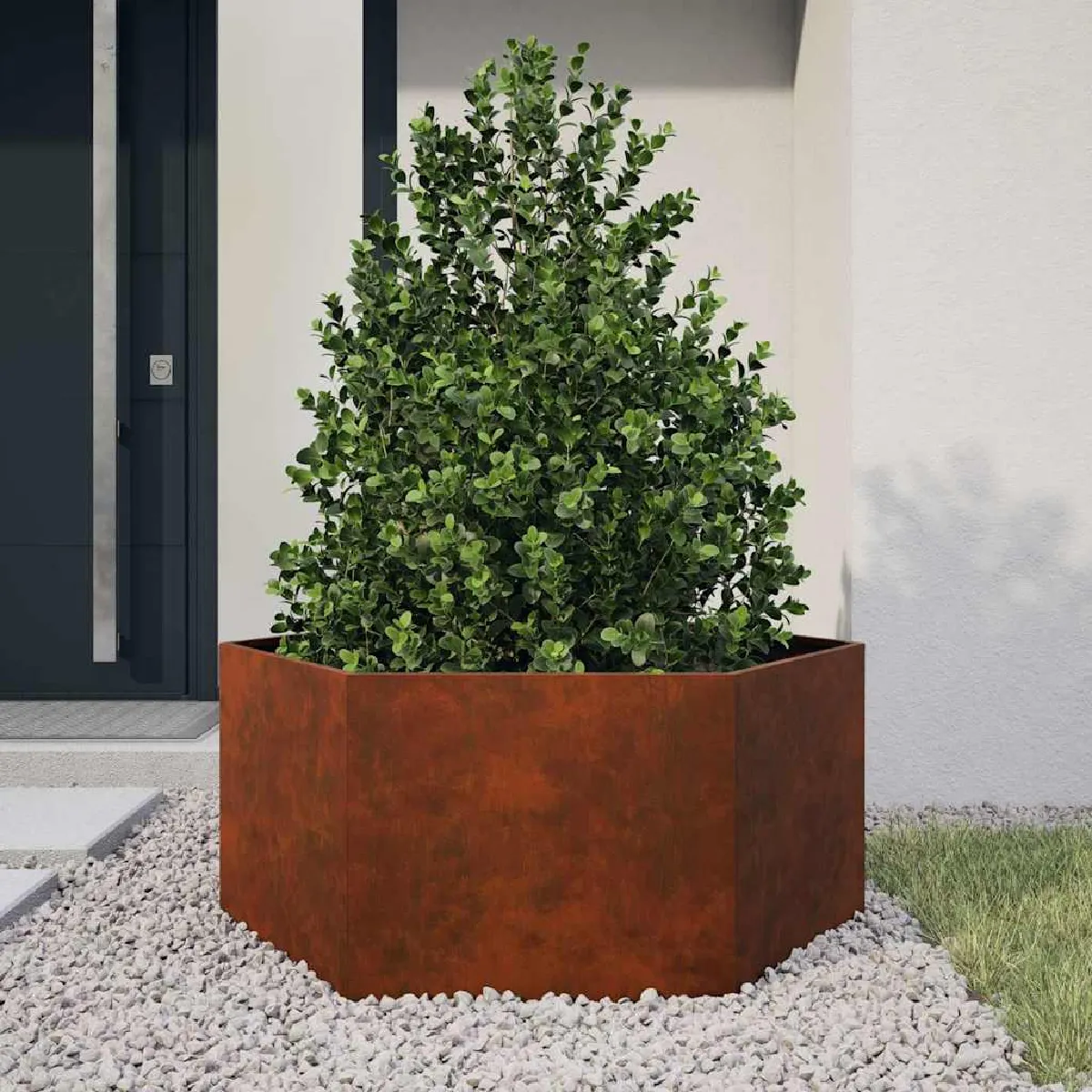 Vidaxl Jardinière - Rouillé 90X90x45 Cm Acier Corten