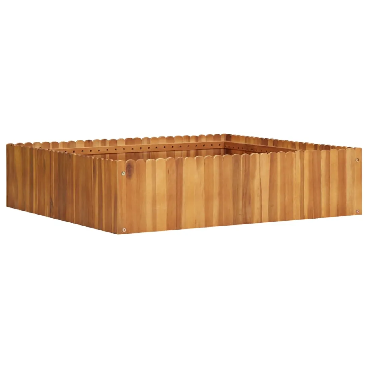 vidaXL Lit surélevé de jardin 100x100x25 cm Bois massif d'acacia - vue 2