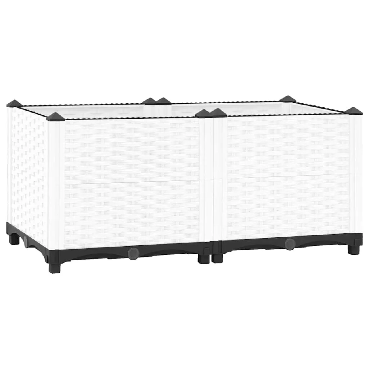 Vidaxl Blanc Lit Surélevé 80X40x38 Cm Polypropylène 153309 - Image 2