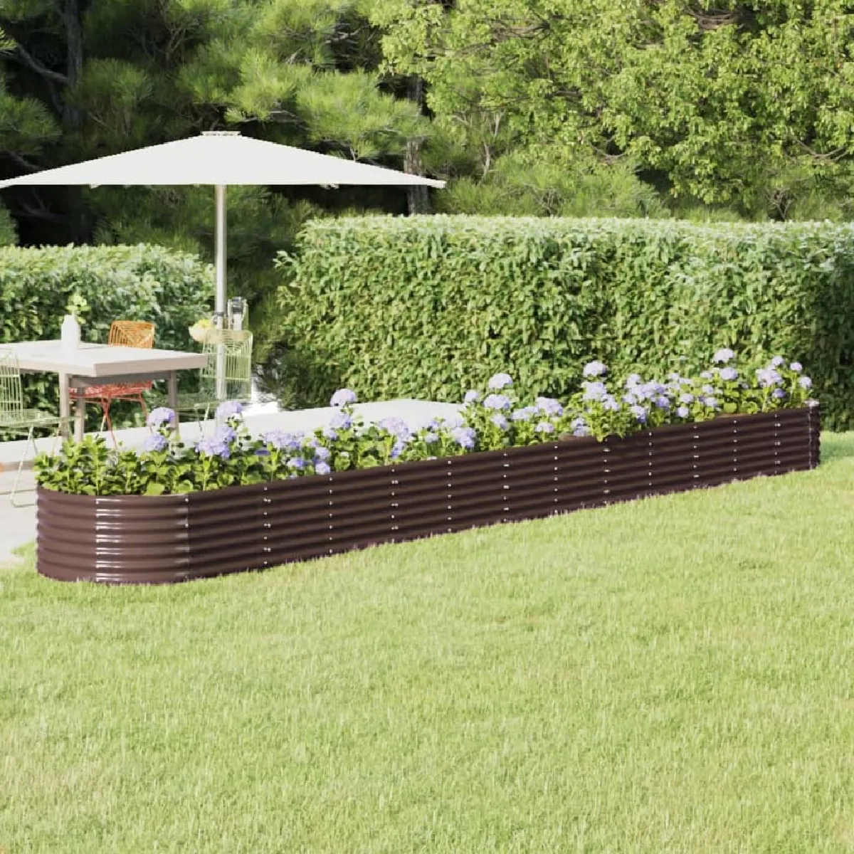 Vidaxl Lit surélevé de jardin Marron - vue 1