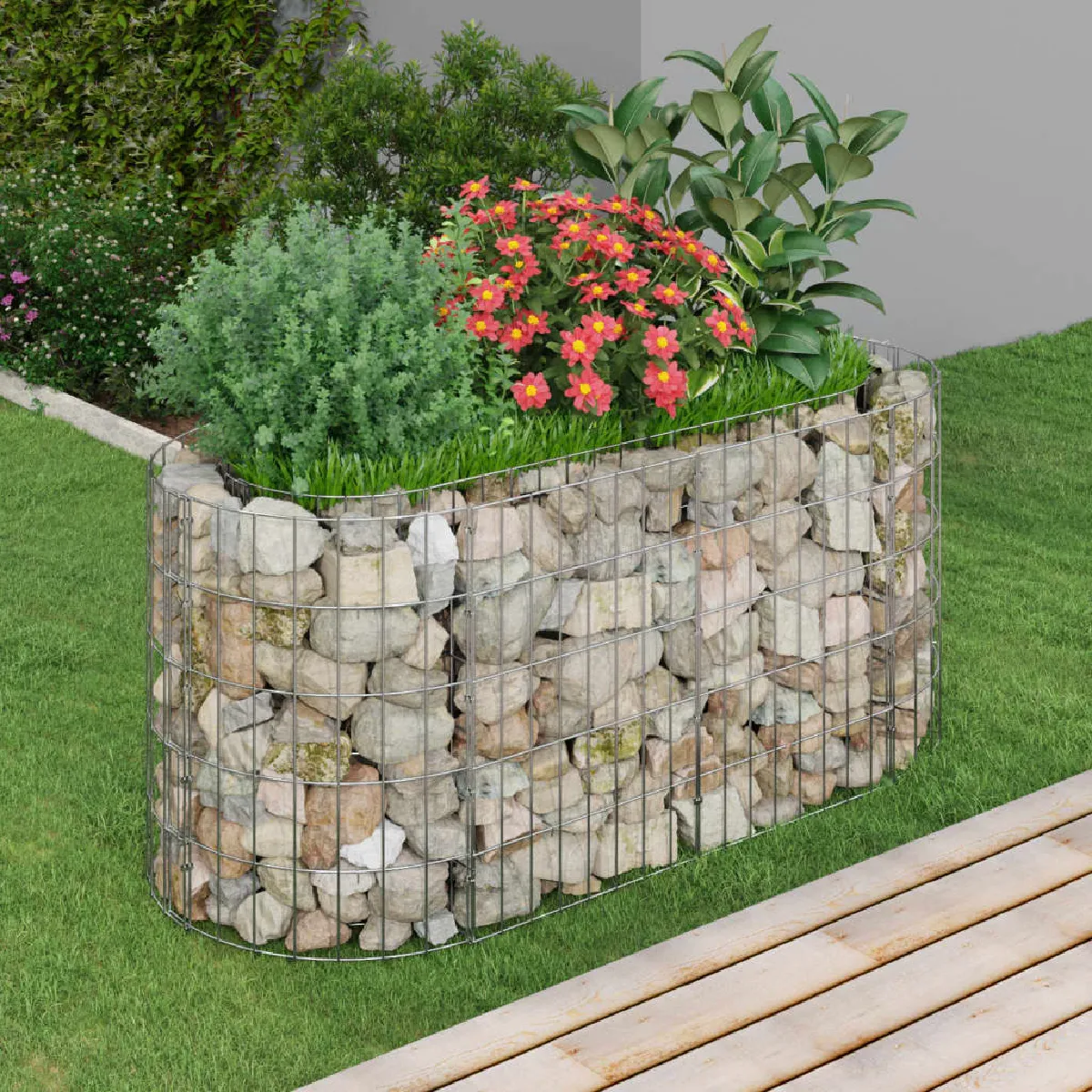 Vidaxl Lit surélevé à gabion - vue 2