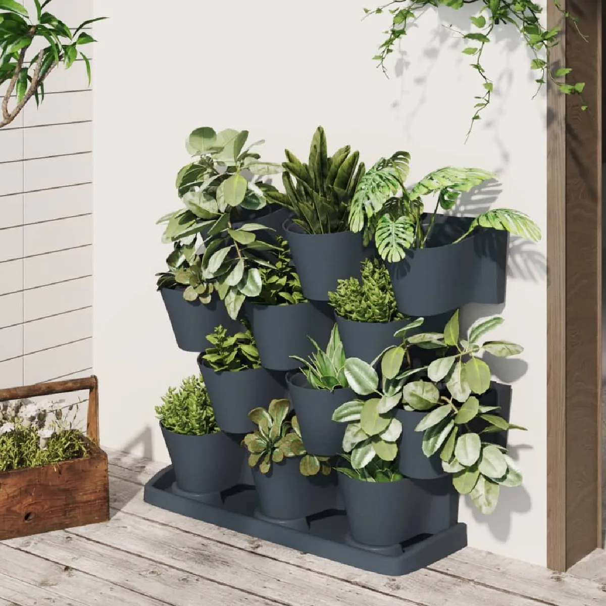 vidaXL Jardinières verticales 12x