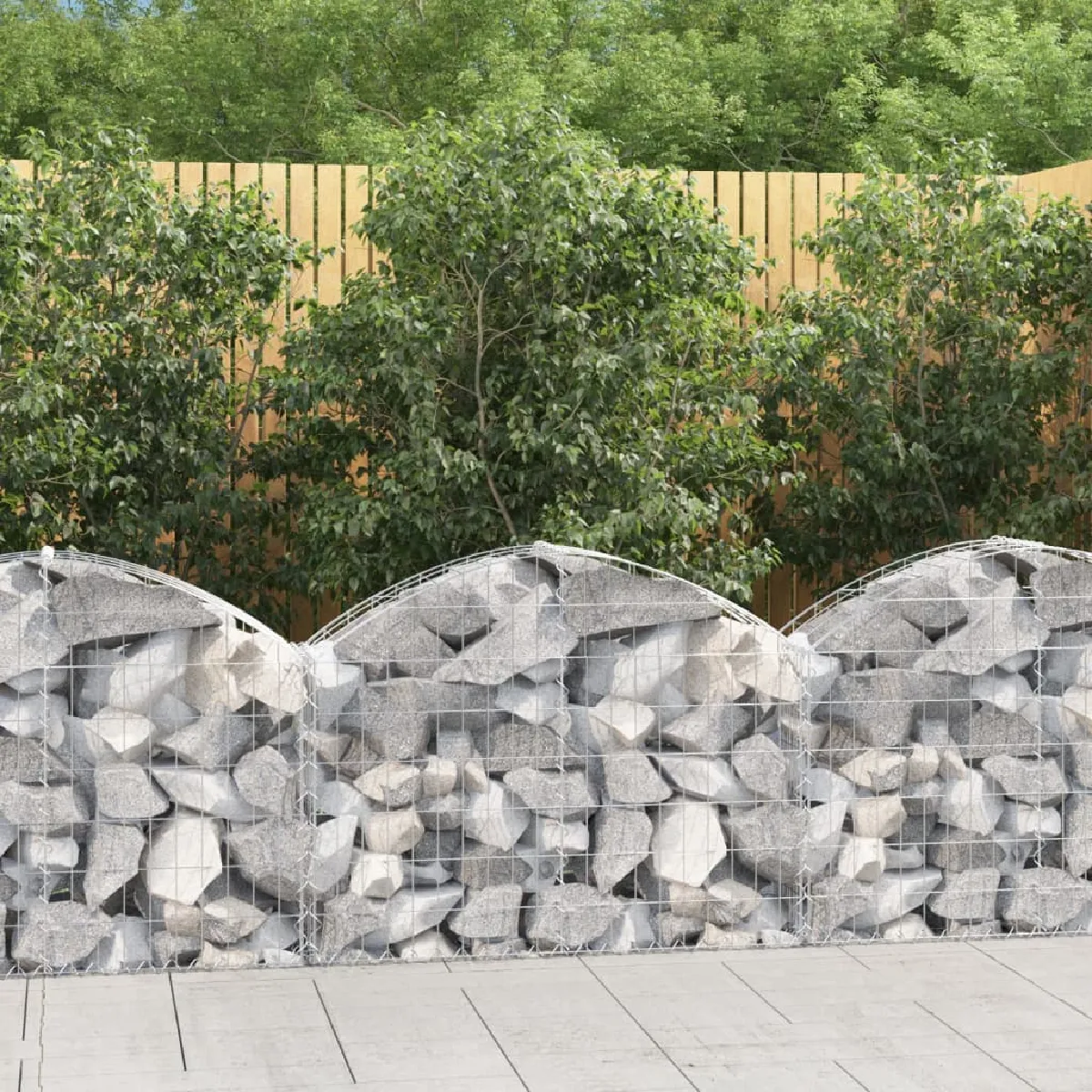 vidaXL Panier à gabions arqué 100x30x6080 cm - vue 2