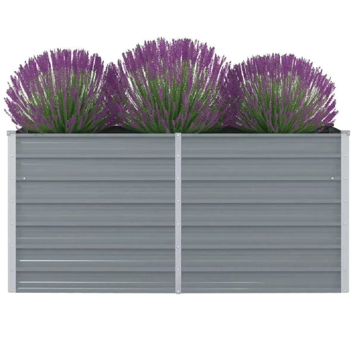 vidaXL Jardinière rectangulaire en acier galvanisé - vue 3