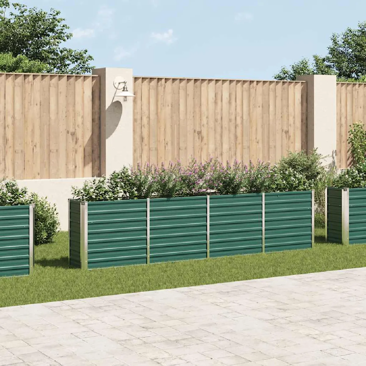 vidaXL Jardinière - Vert 320x40x77 cm