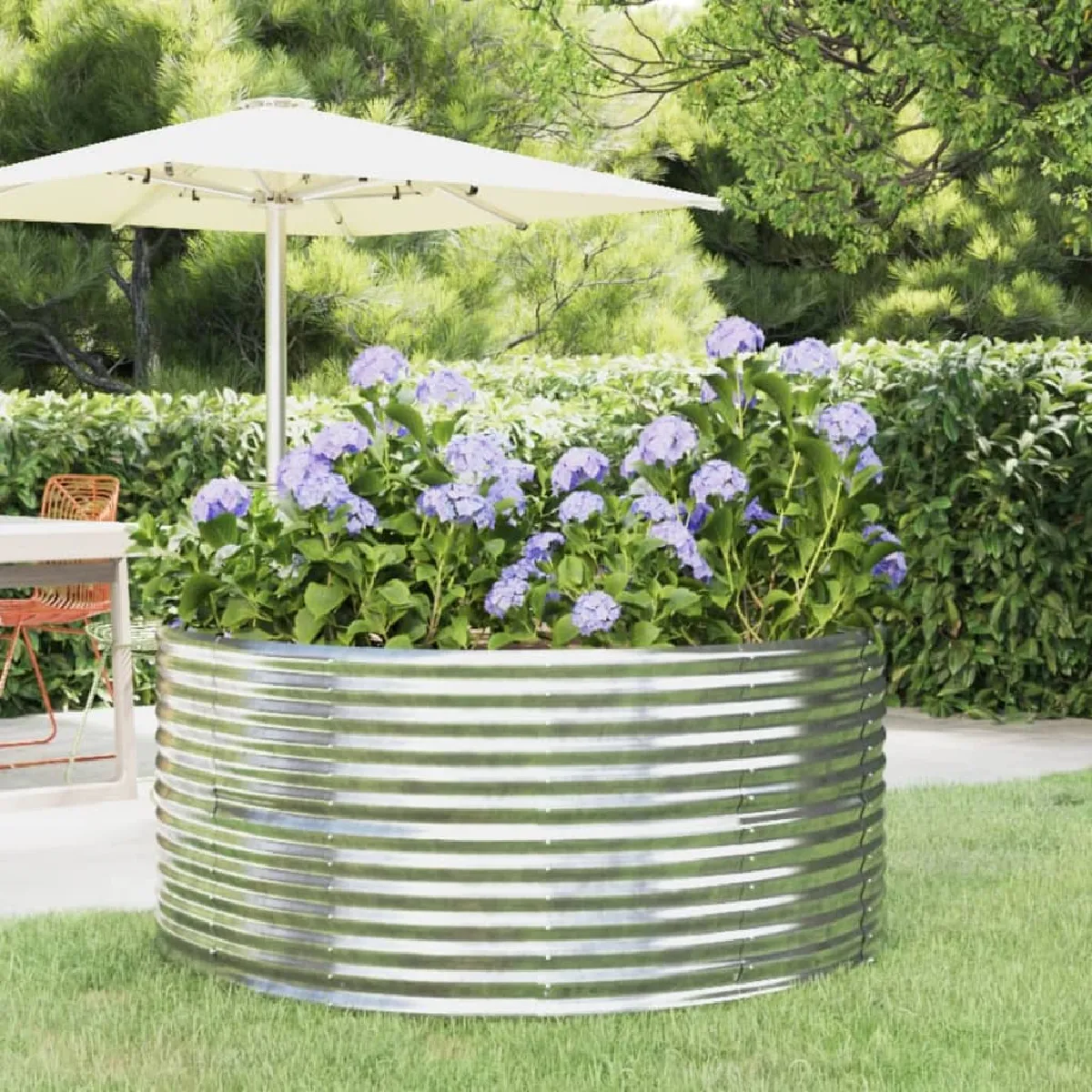 vidaXL Lit surélevé de jardin Acier enduit de - vue 4