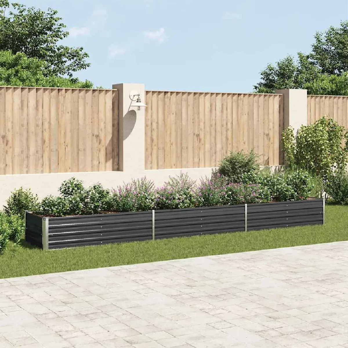 Vidaxl Lit Surélevé Jardin Anthracite