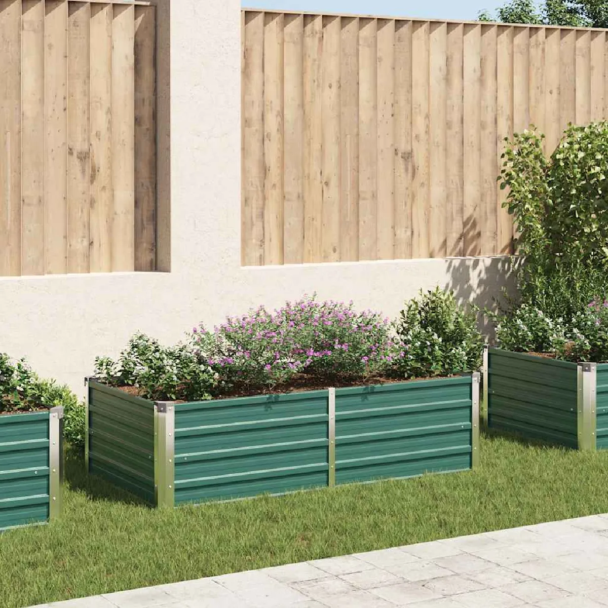 vidaXL Jardinière 160 x 80 x 45 cm Acier galvanisé