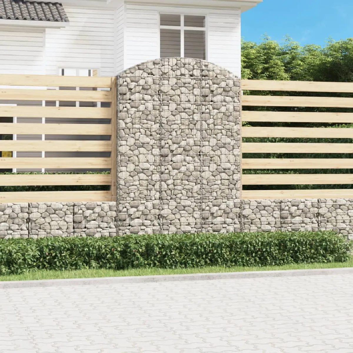 Vidaxl Panier de gabions arqué - vue 2