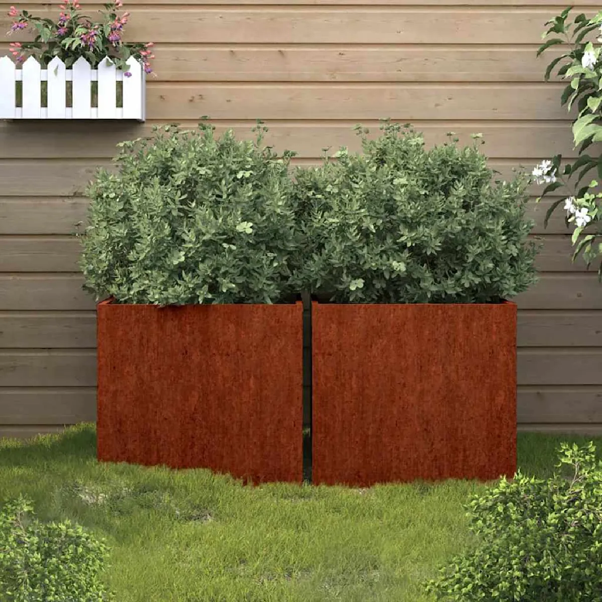 VIDAXL - Jardinières - 32x30x29 cm - Marron - 2 pcs - Image 2
