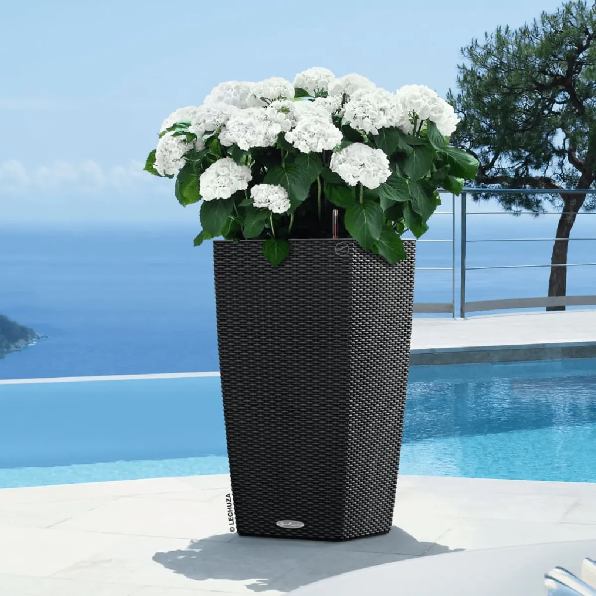 Lechuza Jardinière Cubico Cottage - Granite - 40