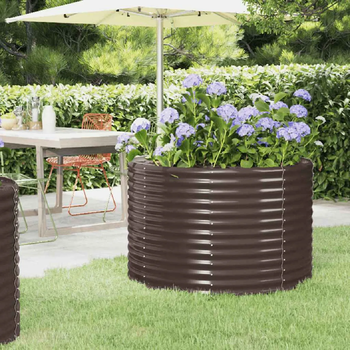 vidaXL Lit surélevé de jardin Acier enduit de - vue 3