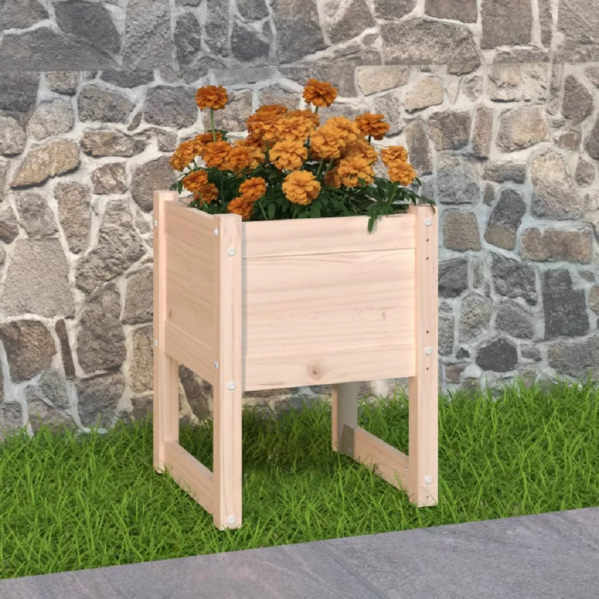 vidaXL Jardinière 40x40x52 5 cm Bois massif de pin - vue 2