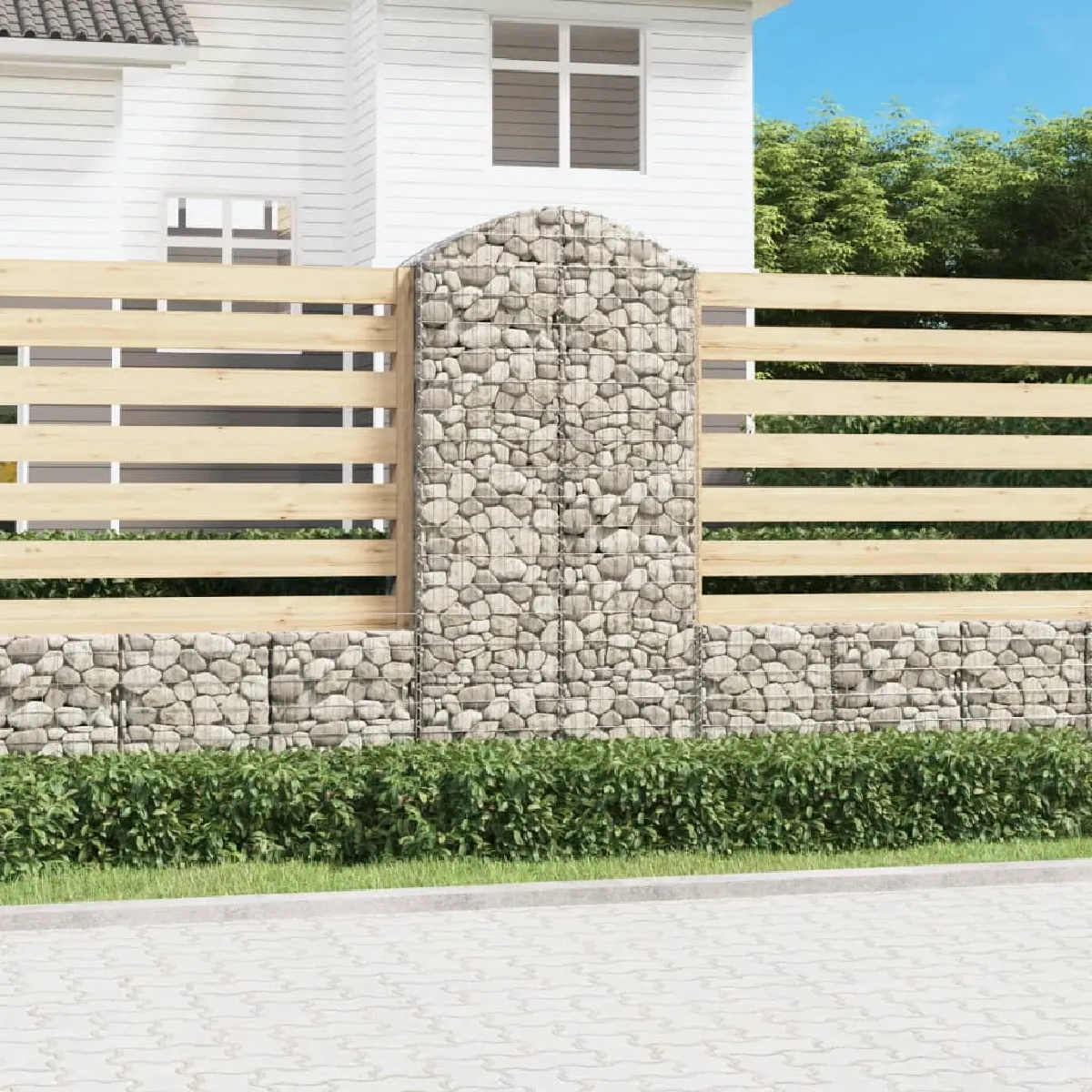 Vidaxl Panier de gabions arqué - vue 5