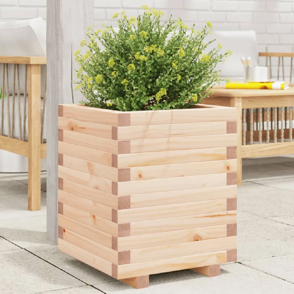 vidaXL Jardinière Bois de pin