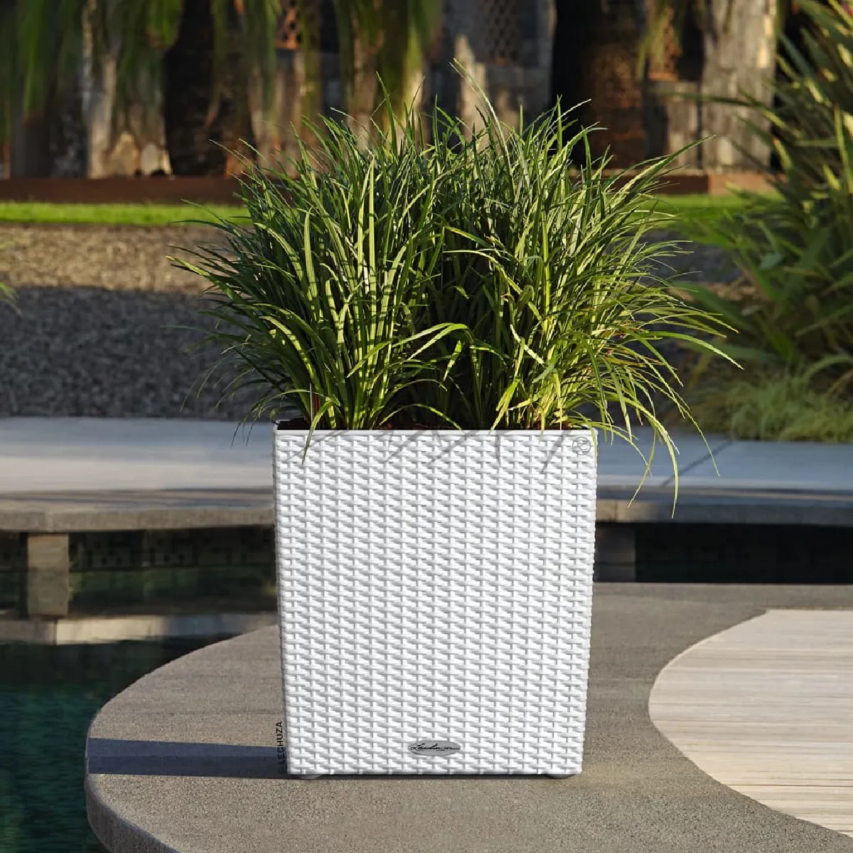 Lechuza Blanc Jardinière Cube - Plastique