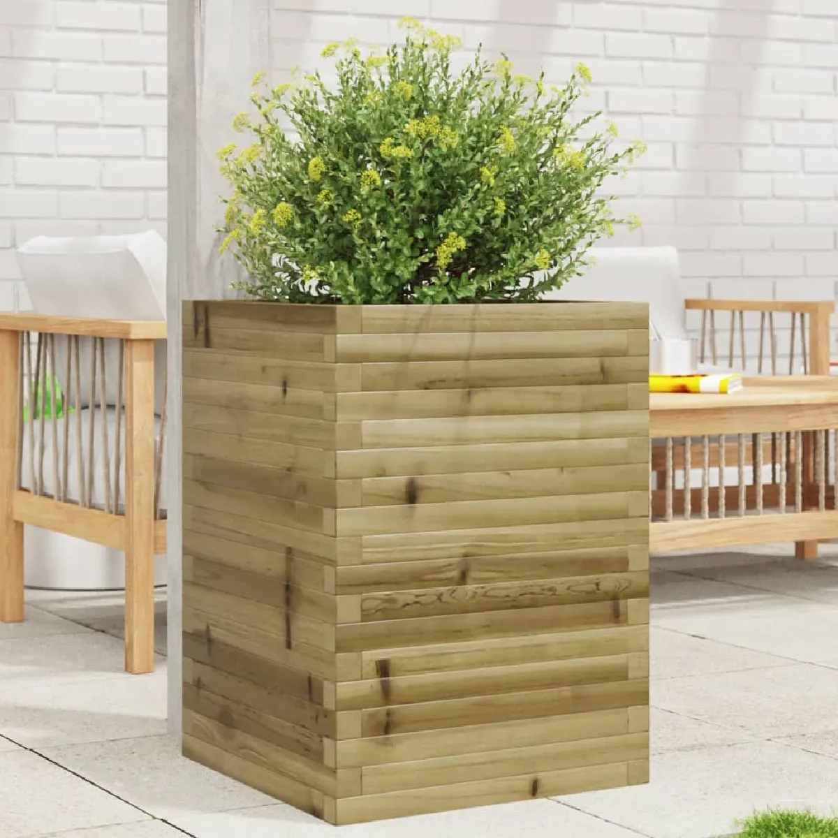 vidaXL Jardinière bois de pin imprégné