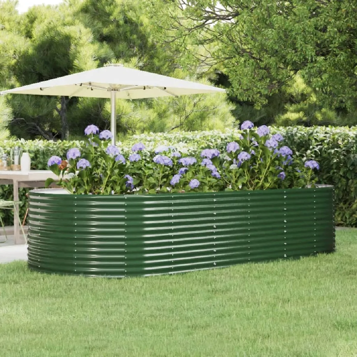 vidaXL Lit surélevé de jardin en acier enduit
