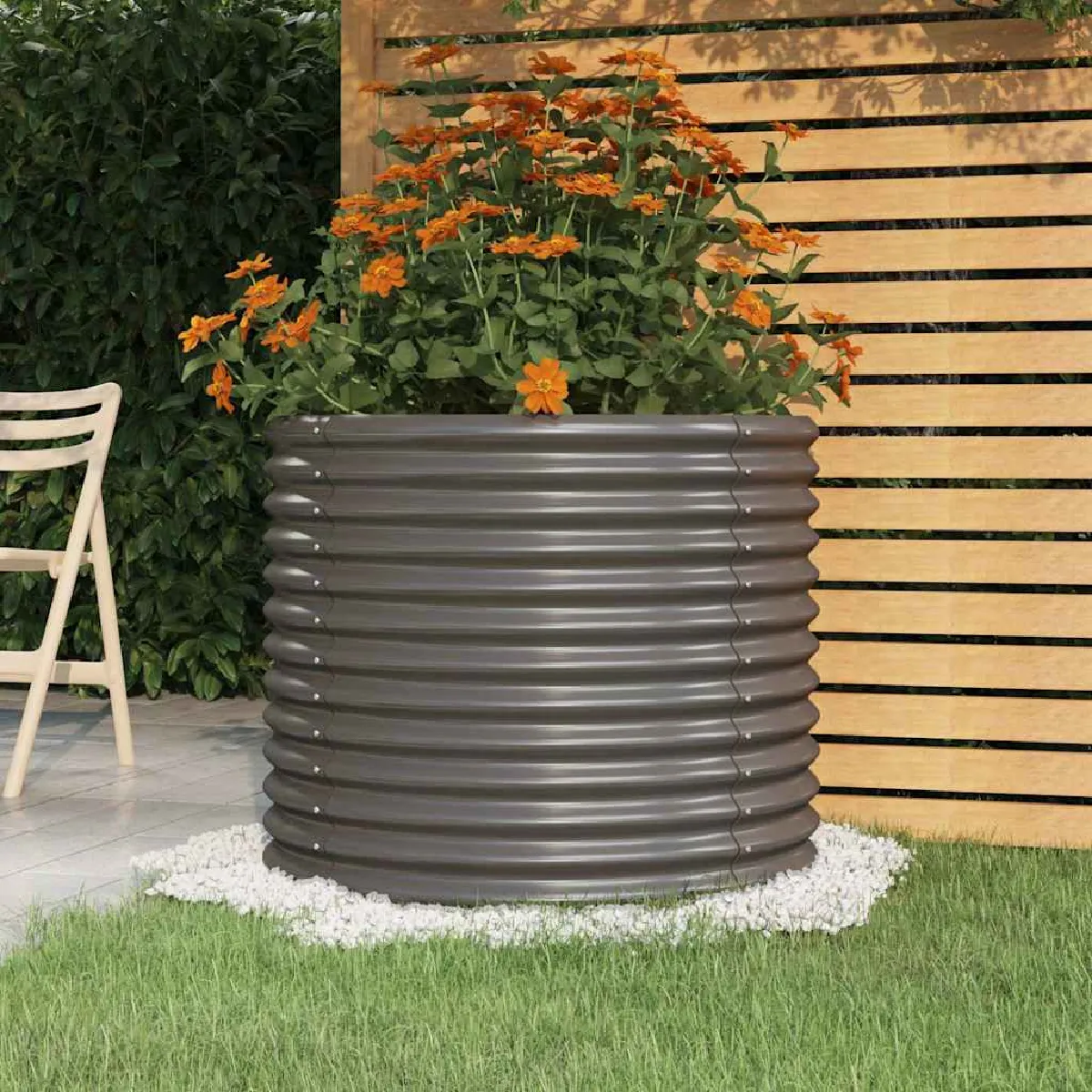 VIDAXL - Carré Potager - Acier - Gris - 80x80x68 cm - Image 2
